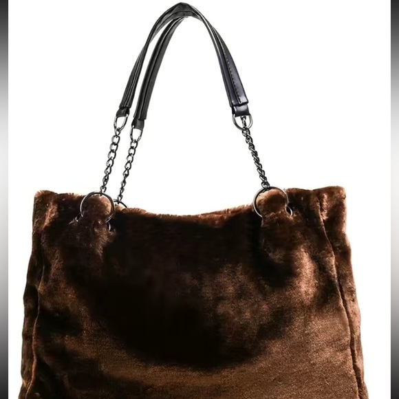 Plush Brown Luxury Lux Tote - Picture 7 of 7